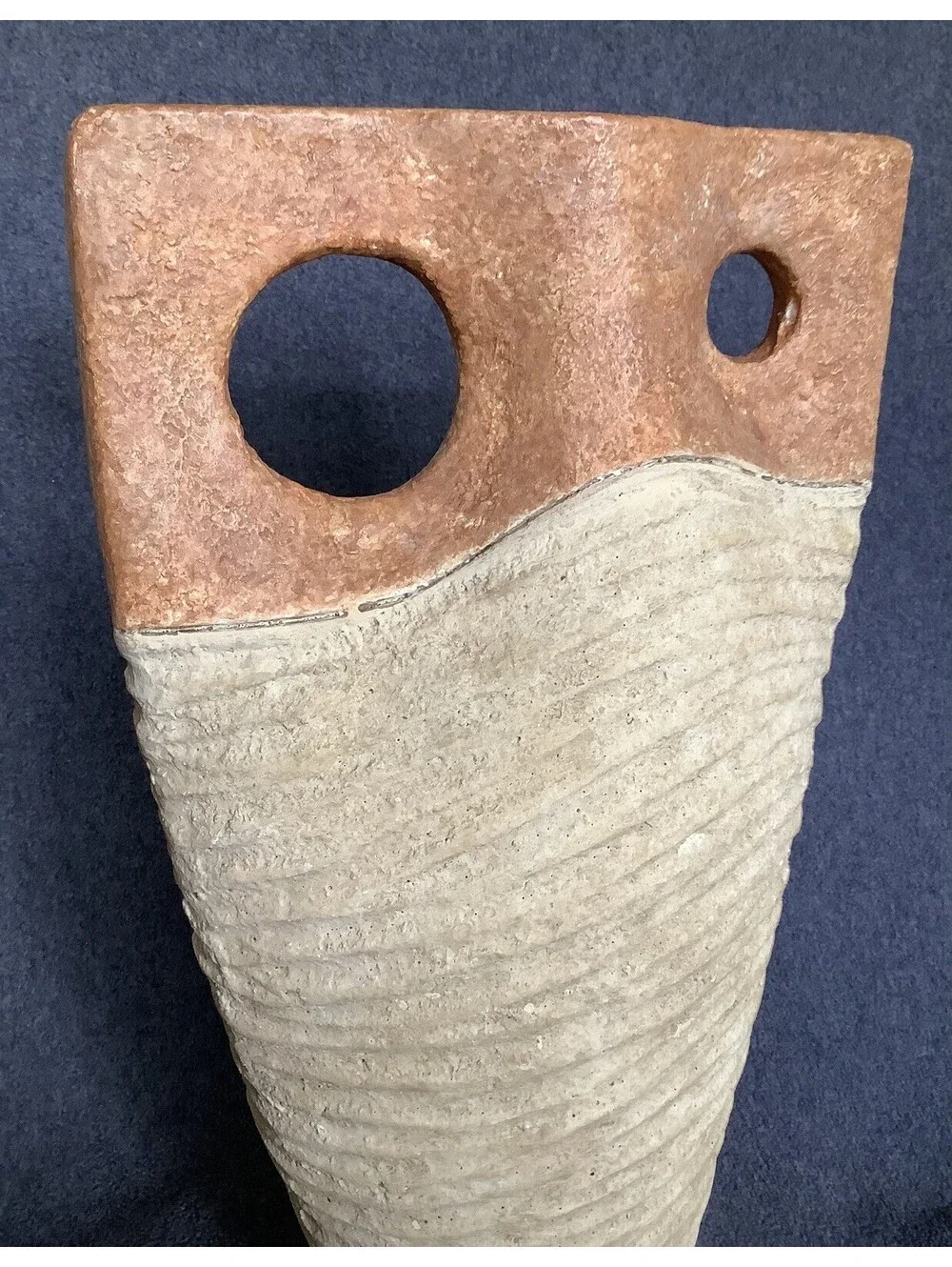 EUC Pier 1 Abstract Textured Large Ceramic Vase 14.5